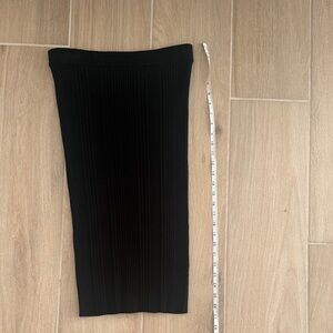 Rebecca Taylor Black Ribbed Knit Pencil Skirt